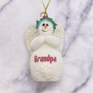 Ganz “Grandpa” Snowman Angel Christmas Tree Ornament New Stock